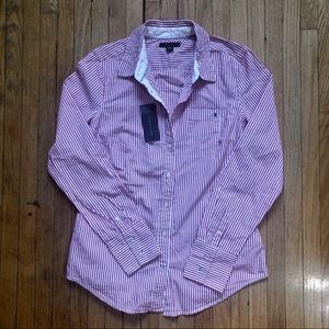 Tommy Hilfiger Striped Fitted Poplin